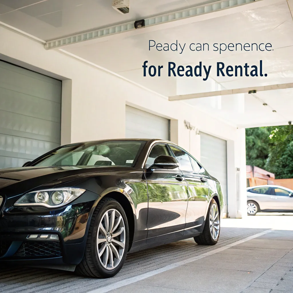 A sleek car ready for rental service